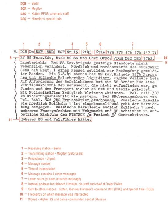Annotated Sample of Diplomatic Translation and German Police Decrypt