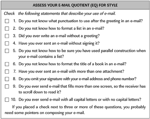 A Style Guide for E-mail: Standards for Effective E-mail Communications