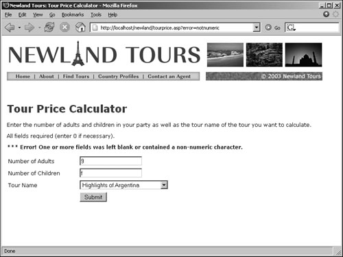 Building a Tour Price Calculator