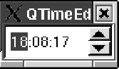 A time edit field in Windows and Motif style (both look the same except for the highlighting color)