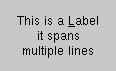 A label in Windows and Motif style (both are the same)