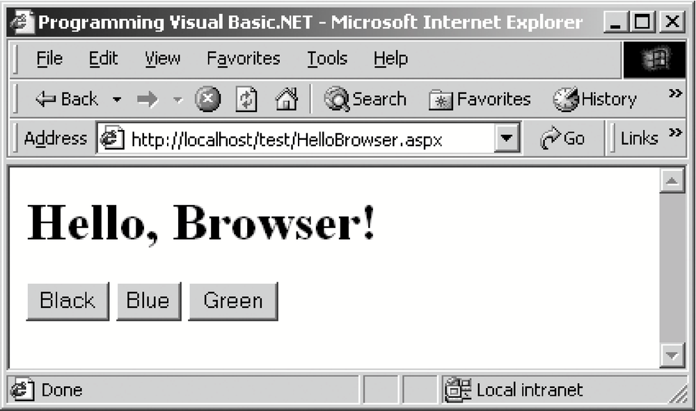 Hello, Browser!