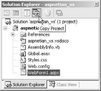 Copy Project button in Solution Explorer
