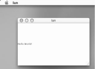 MacOS X Developer Tools IDE: application built and running