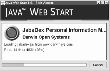 Starting JabaDex as a JWS application