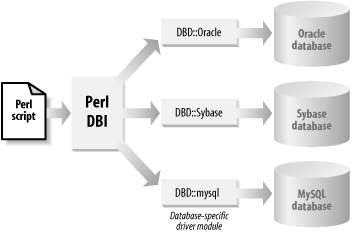 Perl DBI can interface to many databases