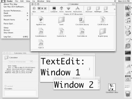 Mac OS X user’s desktop