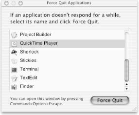 The Force Quit Applications utility window
