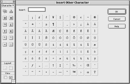 Available preconfigured characters