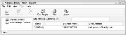The Address Book lets you organize your contacts and is used primarily with Outlook and Outlook Express