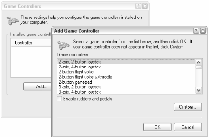 Windows supports many types of joysticks, gamepads, steering wheels, and flight yokes for your games