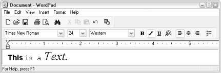Wordpad is the rudimentary word processor that comes with Windows XP
