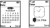 DateField date and time editing helper components on the default color phone emulator