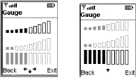 Gauges as shown by the default color phone