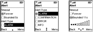 Configuring an Alert on the default color phone