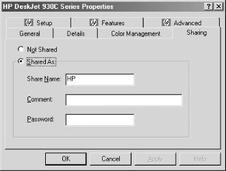 Sharing printers on Windows 98