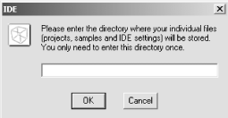 NetBeans running the first time on Windows prompts for a settings directory