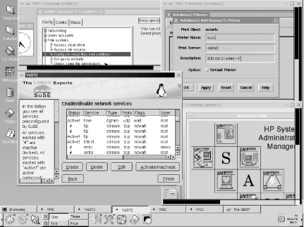 Using VNC for remote system administration