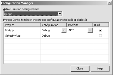 The Configuration Manager dialog box