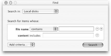 The Finder’s file-finding interface