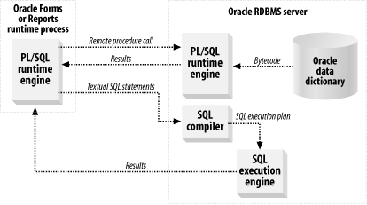 Oracle client-side runtime environment invoking a stored procedure