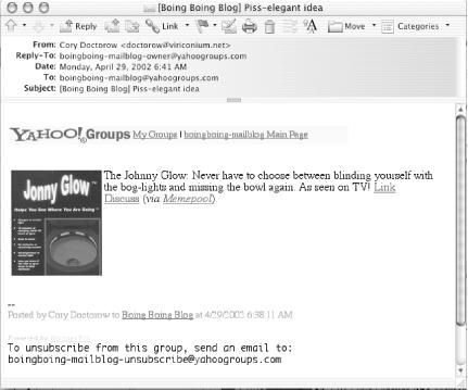 A post by email using Yahoo! Groups
