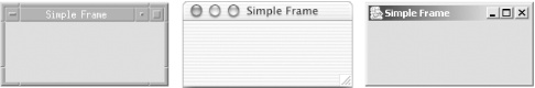 Empty JFrame instances on Unix, Mac, and Windows platforms