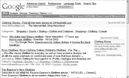 Result page for âclothes clothesâ
