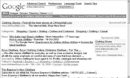 Result page for “clothes clothes clothes”
