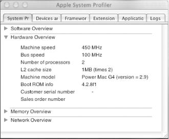 Apple System Profiler