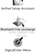 Drop and send a file via Bluetooth File Exchange