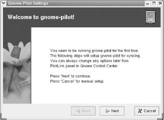 The gnome-pilot Welcome panel