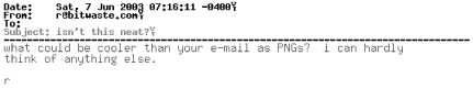 An email message rendered as a PNG image by the mailrender.pl script