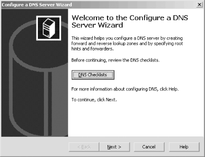 Configure a DNS Server Wizard