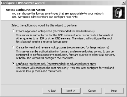 Select Configuration Action Window