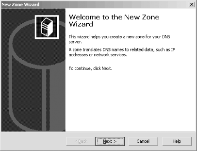 New Zone Wizard, first window