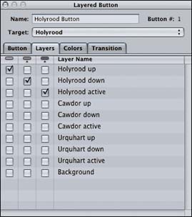 A reminder on setting up layers for buttons in the layered menu