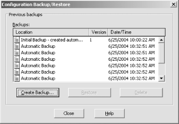 Backing up and restoring configurations in IIS 6