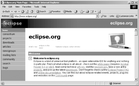 The Eclipse consortium’s web page