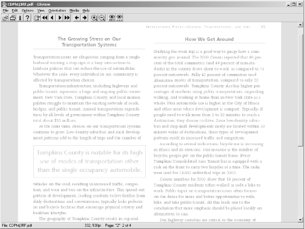 Viewing a PDF document through GSview