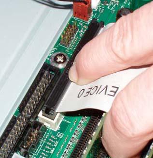 Connect the optical drive ATA cable to the secondary ATA interface on the motherboard