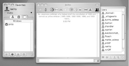 Conversation, an iChat-like IRC client