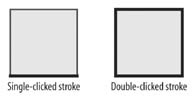 Strokes and Fills (a single-clicked stroke on a box Versus a Double-clicked Stroke On A Box)
