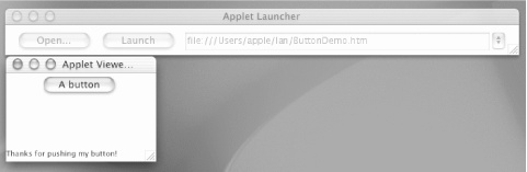 Apple Mac OS X applet launcher