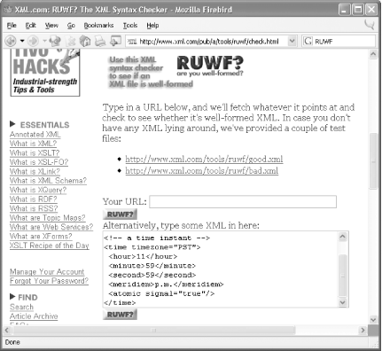 XML.com’s RUWF