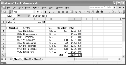 A test spreadsheet for SpreadsheetML