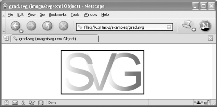 grad.svg in Netscape 7.1 with Corel’s SVG Viewer