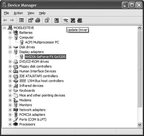 The Device Manager helps identify and troubleshoot a system’s diverse devices.