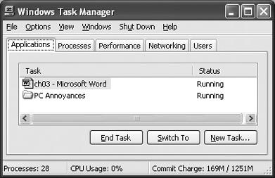 Use the Task Manager to see and disable any unwanted applications running in the background.