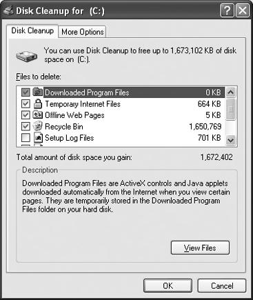 Clean up unnecessary files from the drive